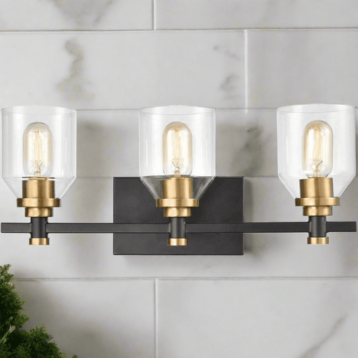 Elk Lighting Cambria Matte Black, Satin Brass Vanity Light