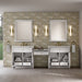 James Martin Vanities Bellshire 96" Dual Vanity Set with 24" Make-Up Counter