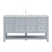 Breckenridge 60" Single Vanity, Smokey Celadon, w/ 3 CM Charcoal Soapstone Quartz Top