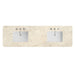 72" Double Radius Cut Top, Widespread 3CM Tajnar Eclos w/ Sink