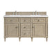 Lorelai 60" Double Vanity, Mid-Century Walnut w/ 3 CM Parisien Bleu Silestone Top