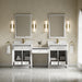 James Martin Vanities Bellshire 84" Dual Vanity Set with 24" Make-Up Counter
