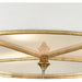 Ceramique Antique Gold Leaf Semi Flush Mount