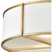 Ceramique Antique Gold Leaf Semi Flush Mount