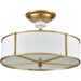 Ceramique Antique Gold Leaf Semi Flush Mount