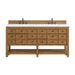 Malibu 72" Double Vanity, Amber Birch w/ 3 CM White Zeus Top
