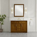 James Martin Bellshire 48" Single Bathroom Vanity in Honey Oak, shown in a bathroom setting
