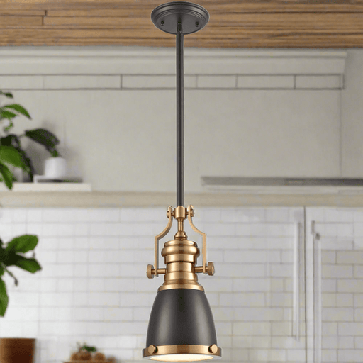 Elk Lighting Chadwick Oil Rubbed Bronze, Satin Brass Mini Pendant