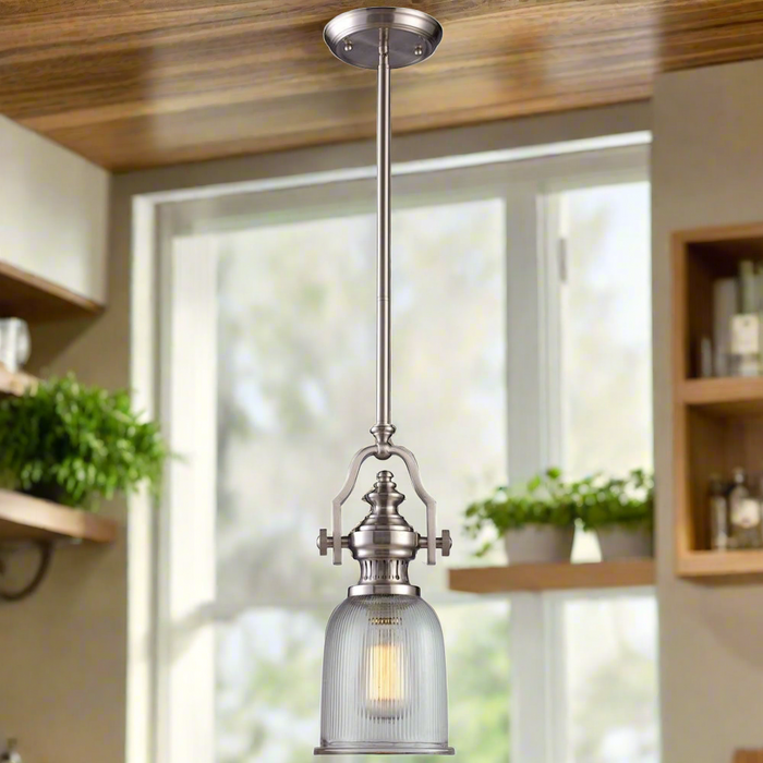 Elk Lighting Chadwick Satin Nickel Mini Pendant