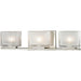 Chiseled Glass Brushed Nickel Vanity Light