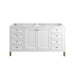 Chicago 60" Double Vanity, Walnut Whisper, w/ Single Hole 3CM White Zeus Silestone® Top & Backsplash