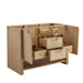 Solene 48" Single Vanity, Seaside Oak, w/ 3 CM White Zeus Quartz Top