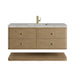 Allamari 48" Single Vanity, Dune Mist w/ Single Hole 3 CM Victorian Silver Silestone Top