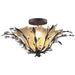 Circeo Deep Rust Semi Flush Mount