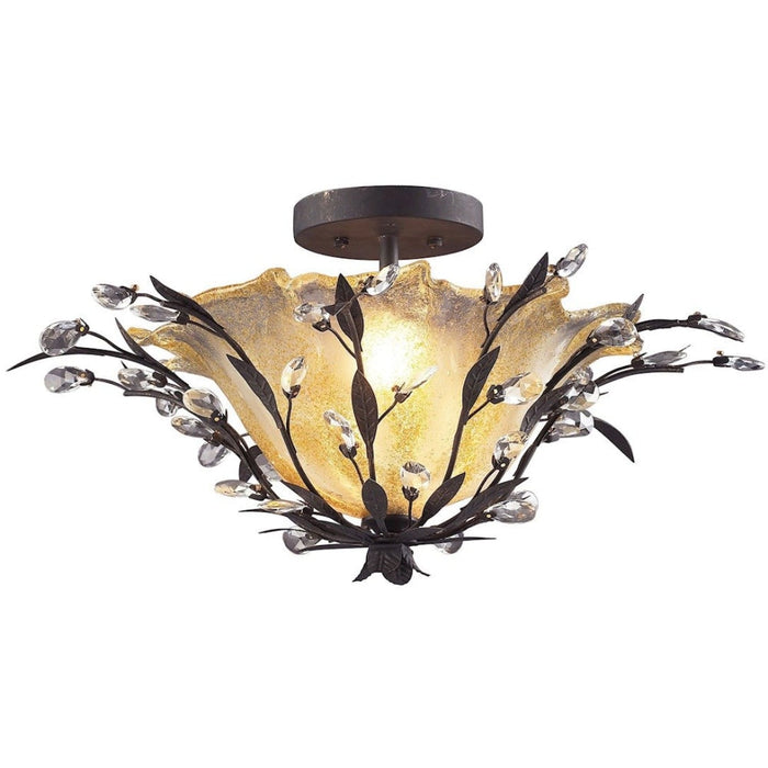 Circeo Deep Rust Semi Flush Mount