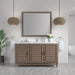 James Martin Portland 60" Single Bathroom Vanity in Whitewashed Walnut, shown in a bathroom setting
