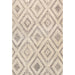 Pasargad Home Modern Collection Hand-Tufted Bamboo Silk & Wool Area Rug, 6' 0" X 6' 0", Silver plt-1624rnd 6