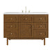 Laurent 48" Single Vanity, Honey Oak w/ 3 CM White Zeus Silestone Top