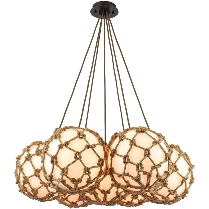 Coastal Inlet Oil Rubbed Bronze Chandelier