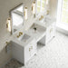 James Martin Vanities Bellshire 84" Dual Vanity Set with 24" Make-Up Counter