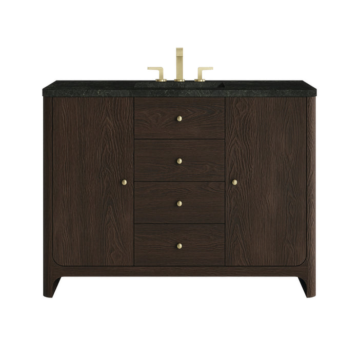 Gracyn 48" Single Vanity, Sable, w/ 3 CM Siberian Silestone Top w/FreePower Wireless Charger