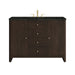 Gracyn 48" Single Vanity, Sable, w/ 3 CM Siberian Silestone Top w/FreePower Wireless Charger