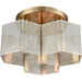 Compartir Polished Nickel, Satin Brass Semi Flush Mount