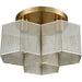 Compartir Polished Nickel, Satin Brass Semi Flush Mount