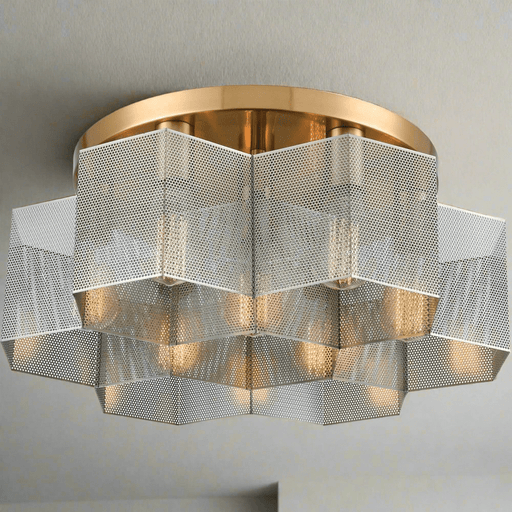 Elk Lighting Compartir Satin Brass, Polished Nickel Semi Flush Mount