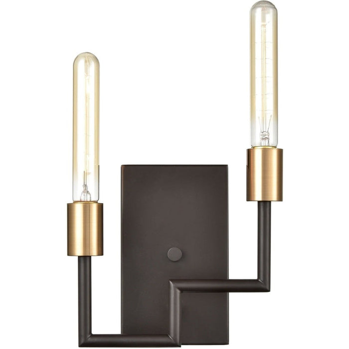 Congruency Oil Rubbed Bronze, Satin Brass Wall Sconce