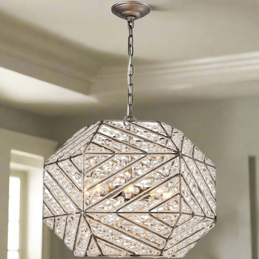 Elk Lighting Constructs Weathered Zinc Chandelier