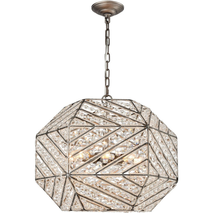 Constructs Weathered Zinc Chandelier