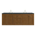 Laurent 72" Double Vanity, Light Natural Oak w/ 3 CM Parisien Bleu Top w/FreePower Wireless Charger