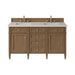 Brittany 60" Double Vanity, Bright White Vanity w/ 3 CM Ethereal Noctis Silestone Top w/FreePower Wireless Charger