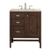 Addison 30" Single Vanity, Mid-Century Acacia, w/ 3 CM Tajnar Eclos Top