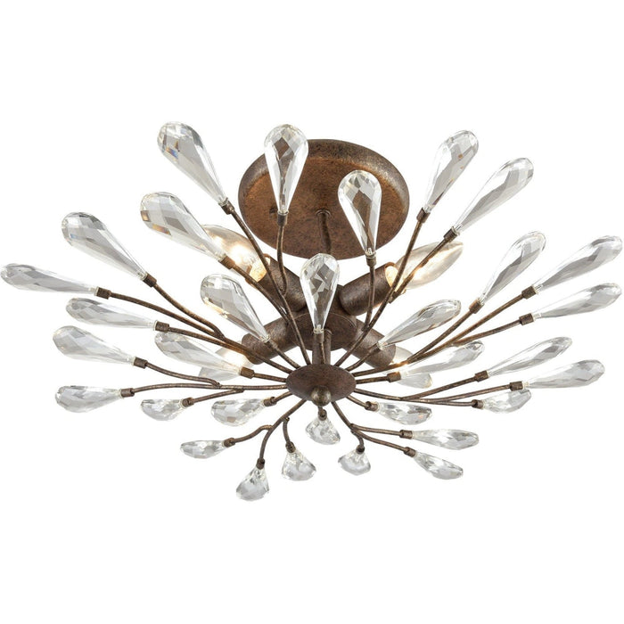 Crislett Sunglow Bronze Semi Flush Mount