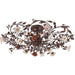 Cristallo Fiore Deep Rust Flush Mount