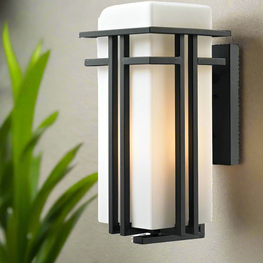 Elk Lighting Croftwell Textured Matte Black LED Outdoor Sconce