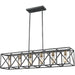 Crossbar Silverdust Iron, Satin Brass Island Light