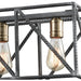 Crossbar Silverdust Iron, Satin Brass Island Light