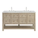 Breckenridge 60" Double Vanity, Serenity Blue, w/ 3 CM Charcoal Soapstone Quartz Top