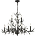 Crystal Branches Burnt Bronze Chandelier