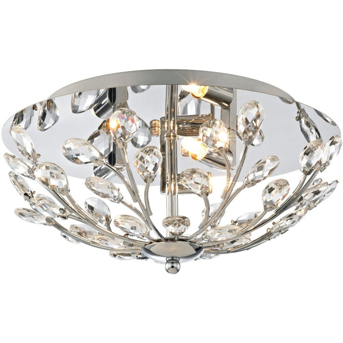 Crystique Polished Chrome Flush Mount