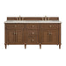 Lorelai 72" Double Vanity, Light Natural Oak w/ 3 CM Ethereal Noctis Silestone Top w/FreePower Wireless Charger