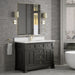 Brookfield 48" Single Vanity, Pecan w/ 3 CM Ethereal Noctis Silestone Top