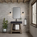 James Martin Auburn 31.5" Single Sink Console in Weathered Timber, shown in a bathroom setting