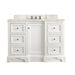 De Soto 48" Single Vanity, Bright White, w/ 3 CM Tajnar Eclos Top
