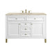 Chicago 48" Single Vanity, Glossy White, w/ 3 CM Tajnar Eclos Top