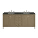 Chicago 72" Double Vanity, Smokey Celadon, w/ 3 CM Siberian Silestone Top w/FreePower Wireless Charger