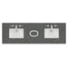 72" Double Top, 3 CM Parisien Bleu Silestone w/ Sink & FreePower Wireless Charger (040)
